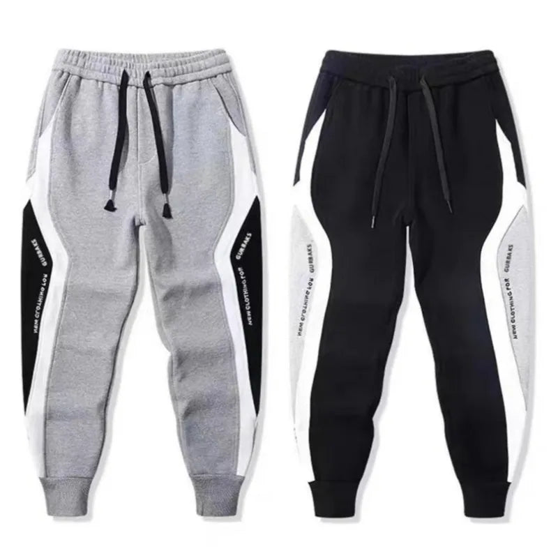 Autumn Winter Men's Thicken Fleece Pants Loose Pants Jogger Pocket Casual Sports Pants Fashion Male Trousers Streetwear Clothes