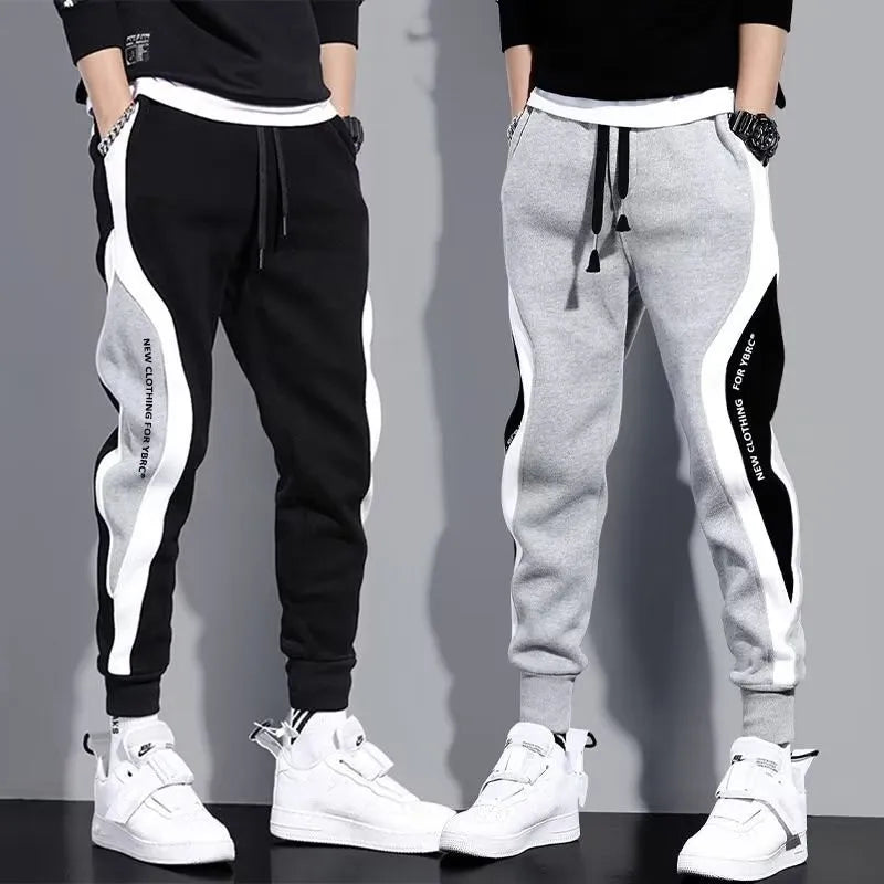 Autumn Winter Men's Thicken Fleece Pants Loose Pants Jogger Pocket Casual Sports Pants Fashion Male Trousers Streetwear Clothes