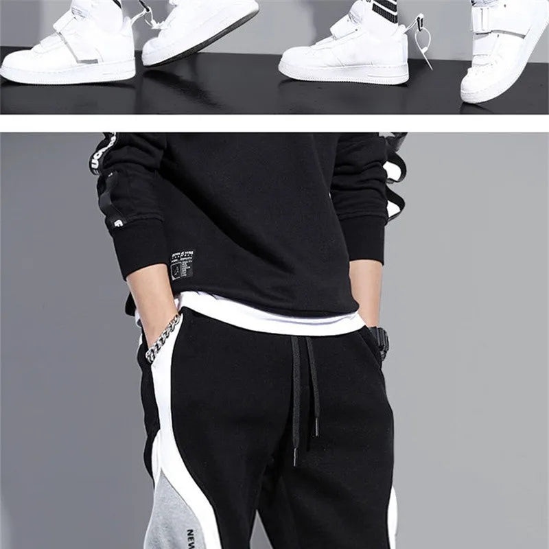 Autumn Winter Men's Thicken Fleece Pants Loose Pants Jogger Pocket Casual Sports Pants Fashion Male Trousers Streetwear Clothes