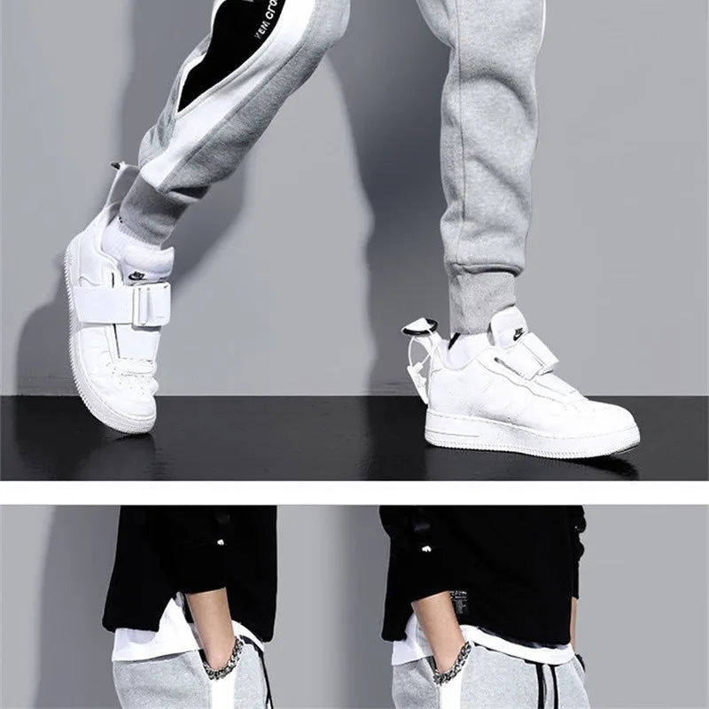 Autumn Winter Men's Thicken Fleece Pants Loose Pants Jogger Pocket Casual Sports Pants Fashion Male Trousers Streetwear Clothes