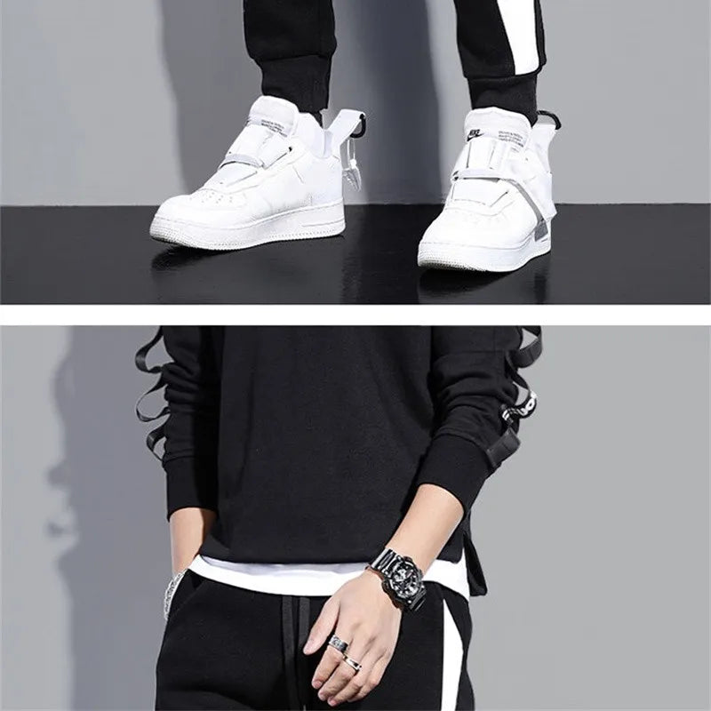 Autumn Winter Men's Thicken Fleece Pants Loose Pants Jogger Pocket Casual Sports Pants Fashion Male Trousers Streetwear Clothes