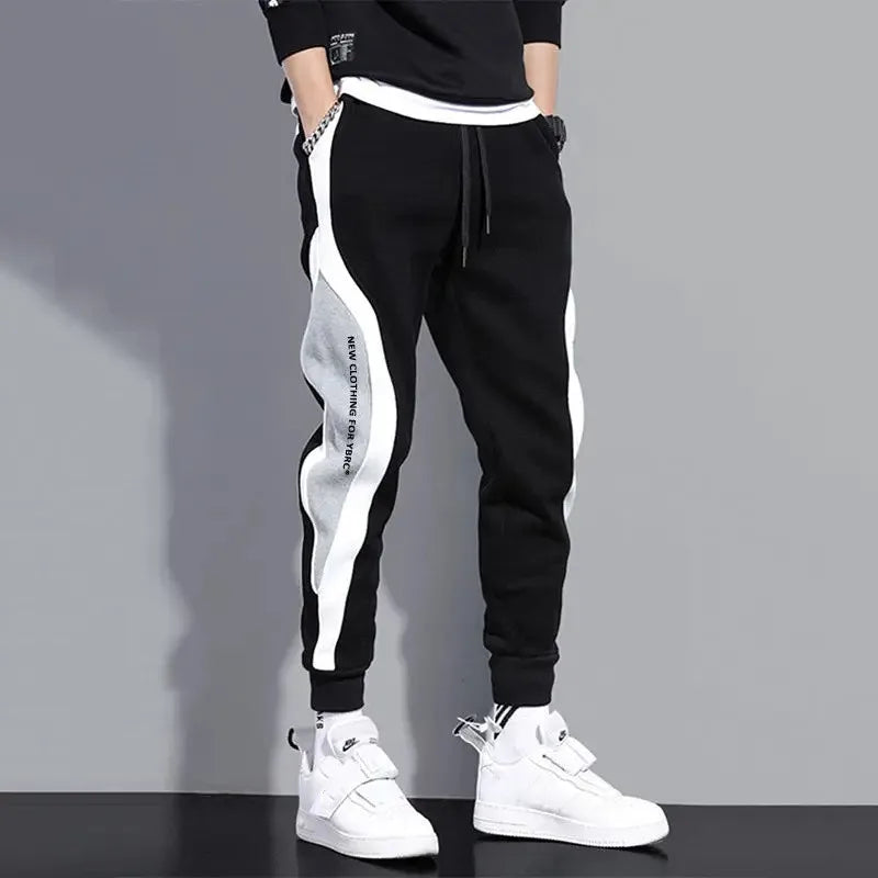 Autumn Winter Men's Thicken Fleece Pants Loose Pants Jogger Pocket Casual Sports Pants Fashion Male Trousers Streetwear Clothes